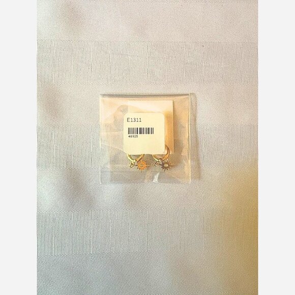 Opalite Star Huggie Earrings – Gold Plated Hoops - Picture 4 of 4